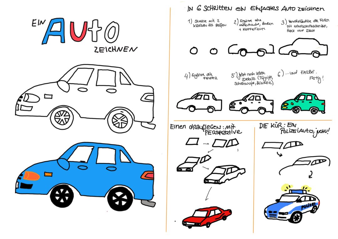 Ein Auto zeichnen | Fahrzeughits der Kids - Creatipster